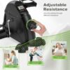 Mini Exercise Bike, Under Desk Bike Pedal Exerciser for Arm/Leg Exercise, Adjustable Resistance with LCD Screen Display for Home/Office Workout