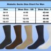 EMEM Apparel Men's Diabetic Dress Crew Cotton Socks | Non-Binding Loose Top | Seamless Toe | 3-Pair | Big and Tall Available