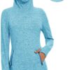 Soneven Women's Fleece Running Pullover Winter Outdoor Thermal Sweatshirts Cold Weather Ski Hiking Shirts With Thumbholes