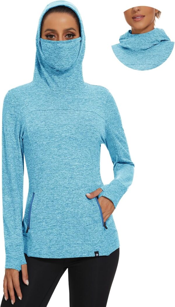 Soneven Women's Fleece Running Pullover Winter Outdoor Thermal Sweatshirts Cold Weather Ski Hiking Shirts With Thumbholes