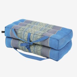 Foldable Cushion - Organic Kapok Filling, use Folded and Unfolded for Meditation, Soft Yoga Prop, Portable Cushion