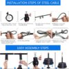 71uEfqjmaL._AC_SL1472_.jpg LFJ LAT Pull Down and Lift Weight Pulley System Cable Machine Pulley Attachment for Triceps Pull Down, Biceps Curl, Back, Forearm, Shoulder Home Gym Equipment