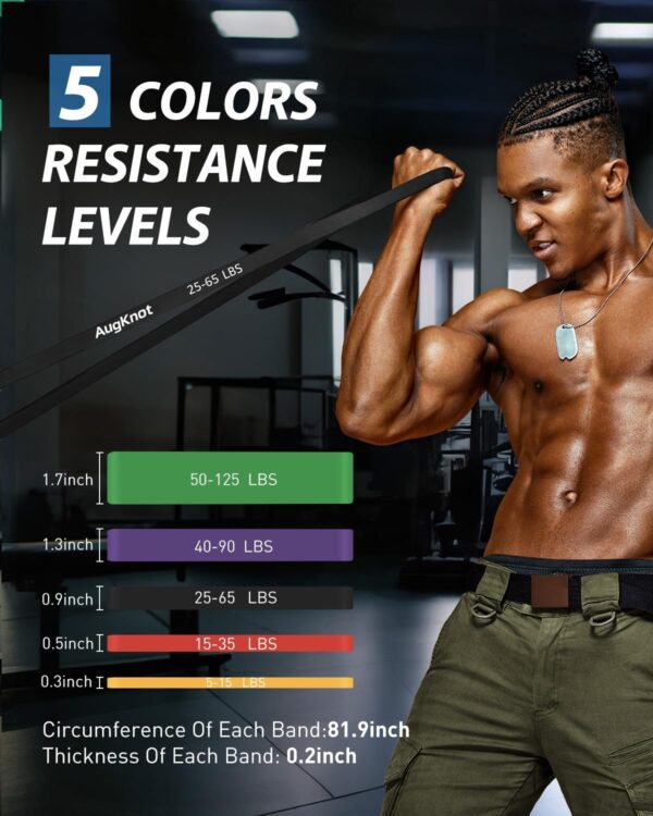 Resistance Bands, Pull Up Exercise Bands, Workout Bands for Fitness Training, Body Stretching, Physical Therapy, Muscle Training