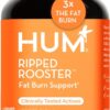 HUM Ripped Rooster - Natural Green Tea Supplement to Boost Metabolism, Control Cravings, Burn Fat & Support a Healthy Diet & Weight Management (60-Count)
