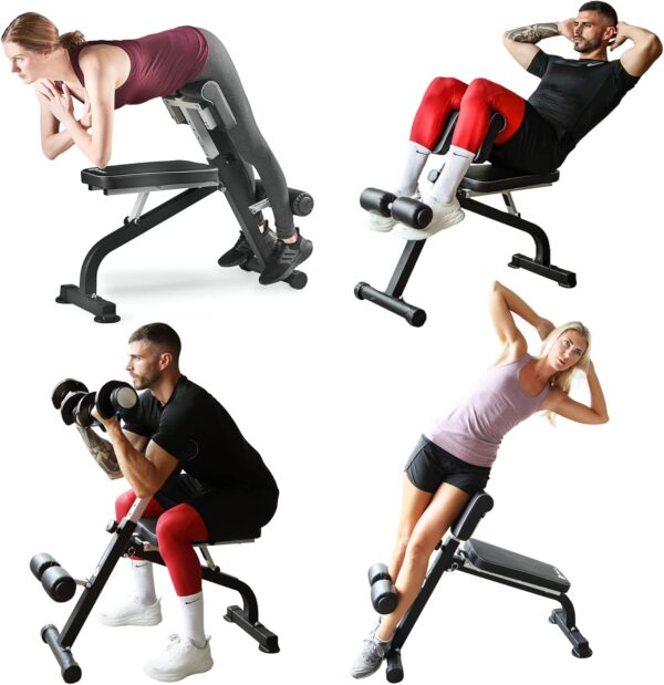 71uNkFJ17L._AC_SL1500_.jpg Lifepro Roman Chair Hyperextension Bench - Adjustable Back Extension Machine for Glutes, Hamstrings, and Lower Back - Foldable Multipurpose Exercise Equipment for Home Gym