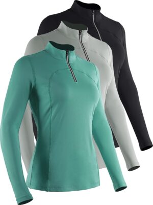 CADMUS Women's Compression Long Sleeve Shirts for Hiking Running Dry Fit Tights