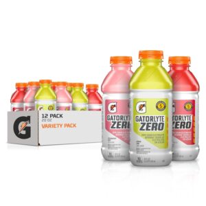 Gatorlyte Zero Variety Pack, Zero Sugar Hydration, 20 Fl Oz (Pack of 12)