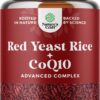 Red Yeast Rice with CoQ10 Supplement - Extra Strength Red Yeast Rice 1200 mg. Capsules with CoQ10 100mg Per Serving - Heart Health Supplement 3rd Party Tested Vegan Non-GMO & Citrinin-Free (4 Months)