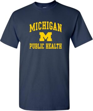 Michigan Wolverines Arch Logo Departments, College T Shirt, Team Color