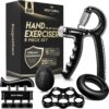 roygra Hand Grip Strengthener, Adjustable Grip Strength Trainer with 4 Exercise Tools - Set of 5