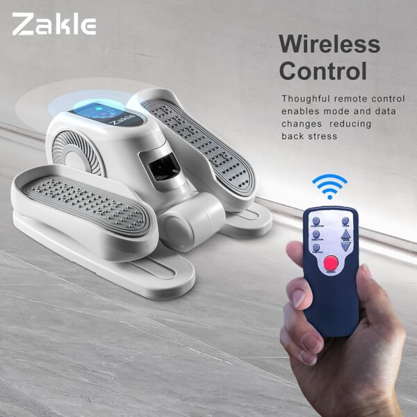 Zakle Under Desk Elliptical Machine, Ellipse Leg Exerciser w/Remote Control & 12 Adjustable Speeds, Noiseless Ellipse Leg Exerciser, Fully Assembled Elliptical Training Machine
