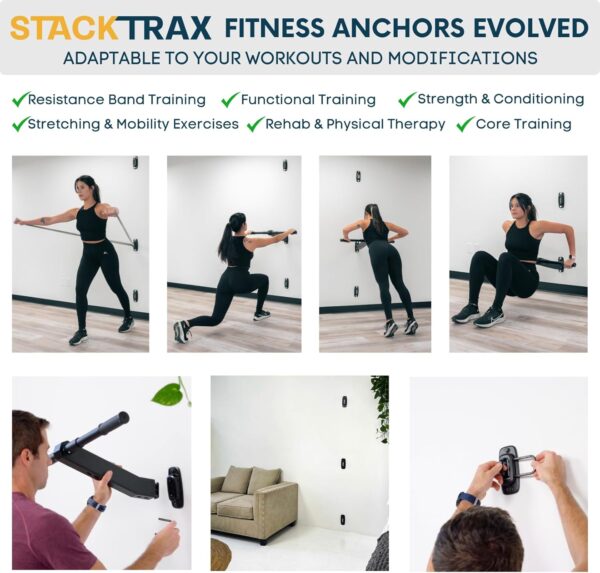 Multifunctional Wall Mounted Pull Up/Chin Up/Balance Bar/ & Nordic Curl For Home Gym Workout Strength Training Equipment; Wall Anchors, Handle Anchor & Hardware included; Bands (optional)