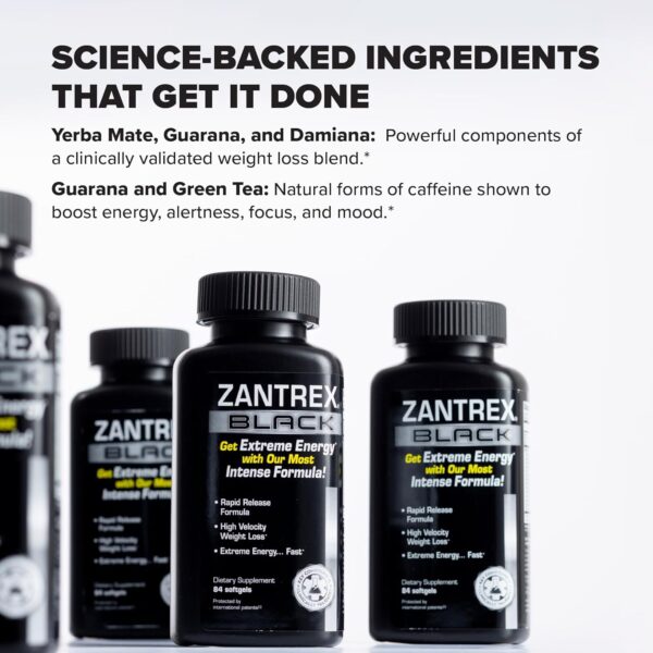 Zantrex Black - Weight Loss Supplement Pills - Weightloss Pills - Dietary Supplements - Lose Weight Supplement - Energy and Weight Loss Pills - 84 Count