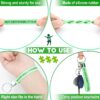 60 Pcs Mental Health Awareness Silicone KeyChain Green Awareness Ribbon KeyChain Rubber Green Awareness KeyRings for Cerebral Palsy, Glaucoma, Liver Cancer, and Organ Donation for Men Women