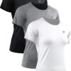 NELEUS Women's 3 Pack Compression Workout Athletic Shirt