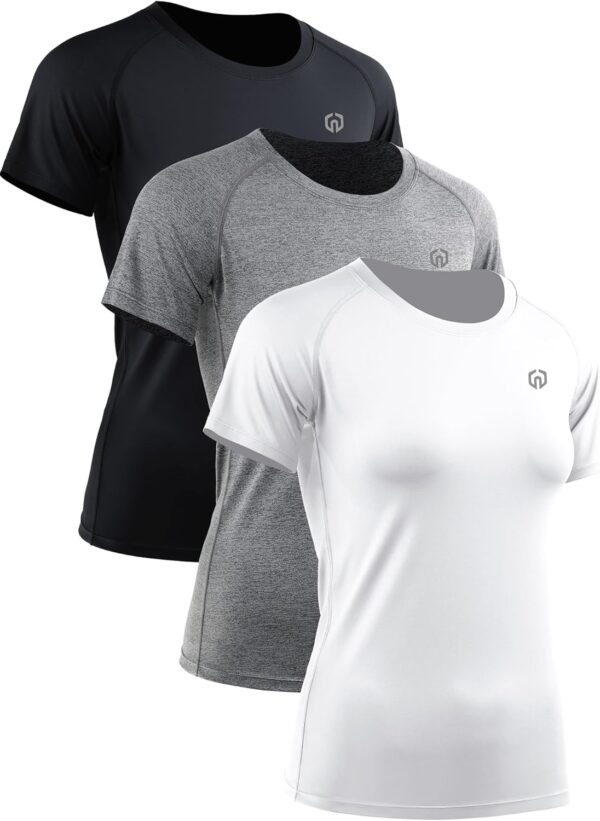NELEUS Women's 3 Pack Compression Workout Athletic Shirt