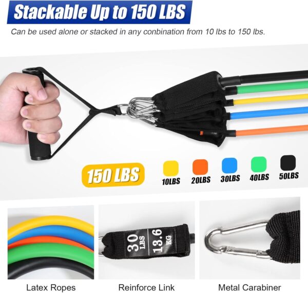 Exercise Bands Resistance Bands Set Strength Training Fitness Bands Workout Bands Resistance Elastic Bands for Exercise