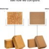 Luxury Cork Yoga Block Set - Extra Large Yoga Blocks with Performance Grade Portuguese Cork | High Density, Non-Slip Support for Safer Balancing | 2 Pack | Extra Long Yoga Strap Included