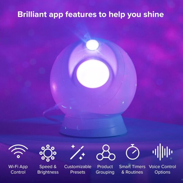 BlissLights Sky Lite Evolve - Galaxy Projector, LED Nebula Lighting, WiFi App, for Meditation, Relaxation, Gaming Room, Home Theater, and Bedroom Night Light Gift (Nebula Cloud Only)
