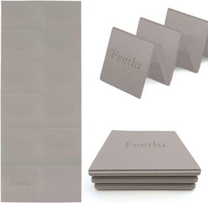 Foldable Yoga Mat - 6mm Thick, Lightweight, and Easy to Store for Travel - Anti-Slip Folding Exercise Mat for Yoga, Pilates, Home Workouts, and Floor Exercises