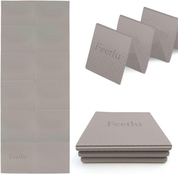 Foldable Yoga Mat - 6mm Thick, Lightweight, and Easy to Store for Travel - Anti-Slip Folding Exercise Mat for Yoga, Pilates, Home Workouts, and Floor Exercises