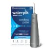 Waterpik Cordless Pulse Rechargeable Portable Water Flosser for Teeth, Gums, Braces Care and Travel with 2 Flossing Tips, Waterproof, ADA Accepted, WF-20 Gray, Packaging May Vary