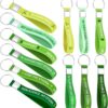 60 Pcs Mental Health Awareness Silicone KeyChain Green Awareness Ribbon KeyChain Rubber Green Awareness KeyRings for Cerebral Palsy, Glaucoma, Liver Cancer, and Organ Donation for Men Women