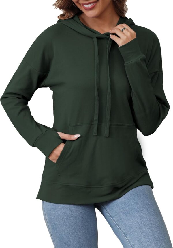 Hoodies for Women Sweatshirt Loose Batwing Sleeve Thumbhole Fall Sweaters with Pockets