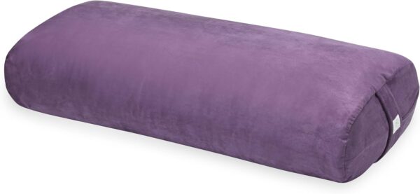 Gaiam Yoga Bolster - Long, Rectangular Meditation Pillow - Supportive Cushion for Restorative Yoga and Sitting on the Floor - Built-In Carrying Handle - Machine Washable Cover'