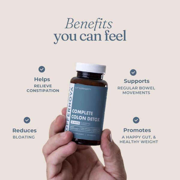 Complete Colon Detox 15 Days 30 Capsules, All Natural Colon Cleanser for Bloating and Constipation Relief for Women & Men, Advanced Gut Cleanse Detox