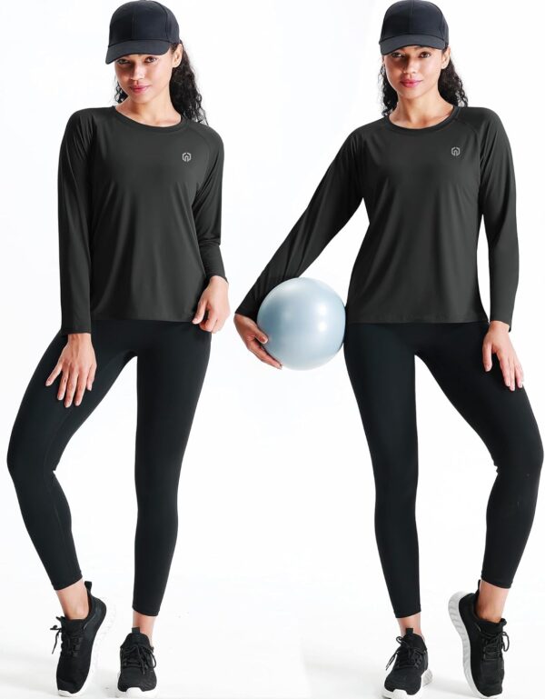 NELEUS Women's Athletic Workout Shirts Long Sleeve Running Yoga Tops