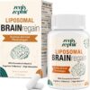 Liposomal Brain Supplements for Memory and Focus - Plasmalogen with Curcumin & Vitamin E for Better Absorption- Suitable for Seniors,Adult Men & Women Cognitive Health,High Potency 60 Servings