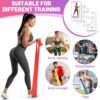Resistance Bands Set, 5 Pcs Exercise Bands Elastic Stretch Bands for Yoga Pilates Fitness Stretching Strength Training, Workout Bands for Home Gym