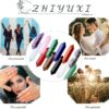 ZHIYUXI 20 Pcs Amethyst Crystal Healing Crystals and Stones Amethyst Gemstone Tumbled Polished Energy Reiki Healing Stones Crystal Wand Meditation Decor Gifts