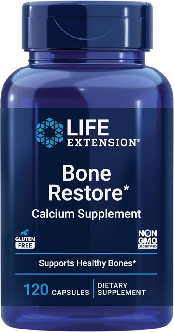 71vzz4sKdL._AC_SL1500_.jpg Life Extension Bone Restore – Helps Maintain Healthy Bone Density - Calcium, Vitamin D3, Magnesium, Zinc, Boron and Other Bone-Healthy Minerals - Non-GMO, Gluten-Free – 120 Capsules