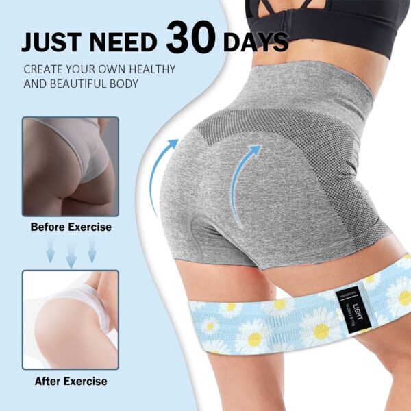 Large Fabric Resistance Bands for Working Out, Loop Exercise Bands for Booty Leg, Butt, Glutes, Stretch Workout Bands for Women & Men, Hip Elastic Bands for Home Gym Fitness, Yoga, Pilates