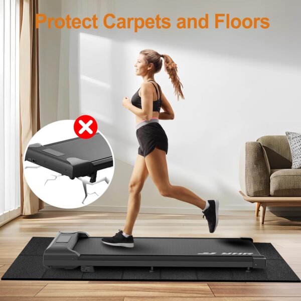 71w0EjPVNEL._AC_SL1500_.jpg HOVSCO Foldable Treadmill Mat Non-Slip Exercise Bike Mat, 1/4" Thick, 30"x63" Waterproof Walking Pad Mat for Carpet, Hardwood Floors, Workout, Indoor Bikes, Fitness Equipment, Home Yoga