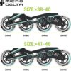 Men's Adult Inline Skate - Micro Delte High Performance Roller Skates Blades for Men, Indoor Outdoor and Fitness Black