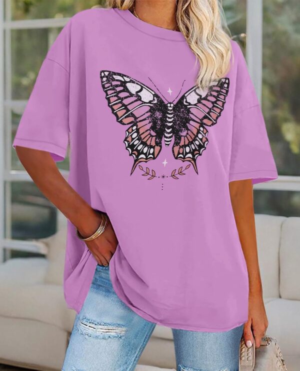 Womens Oversized Tshirt Graphic Tees Crew Neck Summer Short Sleeve Loose Fit Tops