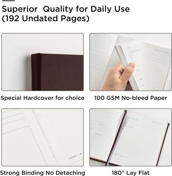 And Per Se Wellness Journal-Daily Mental Health And Gratitude Journal For Women & Men, Undated Self Care Planner With Goal & Reflection - Hardcover (Green)