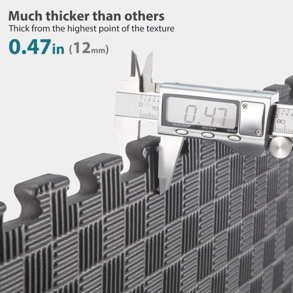 Gym Flooring Puzzle Exercise Mats: Sportneer 1/2" Thick 12" x 12" Interlocking Floor Mats EVA Foam Exercise Tiles for Home Gym Fitness Equipments with Border Waterproof Workout Anti-Slip Mat 12 Sqft/17.4 Sqft