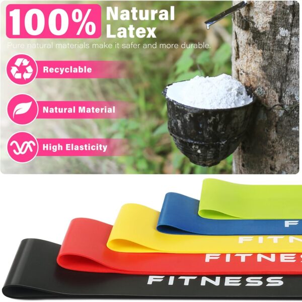 Resistance Bands for Working Out, Exercise Bands for Women & Men, Latex Elastic Bands for Yoga, Pilates, Rehab, Fitness and Home Workout, Strength Bands for Booty