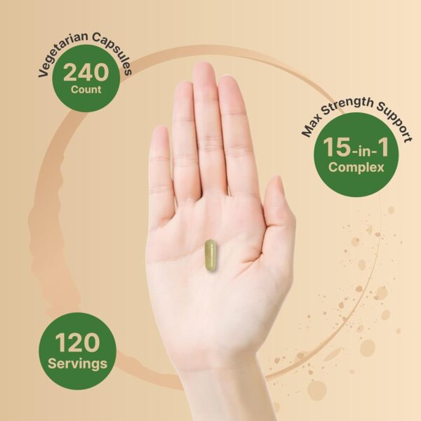 NatureBell Liver Cleanse Detox & Repair, 240 Veggie Capsules | Milk Thistle, Dandelion Root, Artichoke, Turmeric, Black Currant Oil & More in 15-in-1 Formula | Herbal Liver Support Supplement
