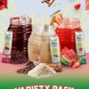 Hydration + Energy Sugar-Free Powder Packets |Electrolyte Agua Fresca Drink Mix, Caffeine & Theanine |Hibiscus, Horchata, Strawberry Watermelon |15 Single Serve Sticks |Low Calorie