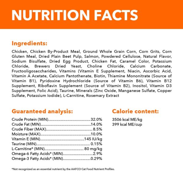 IAMS PROACTIVE HEALTH Adult Hairball Care Dry Cat Food with Chicken and Salmon Cat Kibble, 16 lb. Bag