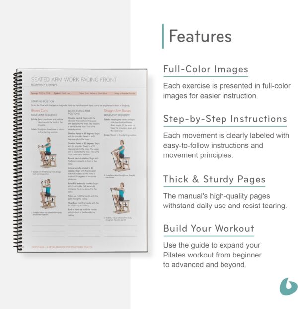 Balanced Body Exo Chair Guide, Pilates Exo Chair Guide for Workout Equipment, Exercise Manual for Home Gym or Studio Use