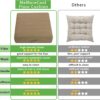 MeMoreCool Square Floor Pillow Seating for Adults Kids, Large Meditation Cushion Floor Pillow with Thick Foam & Soft Tufted Cover, Washable Big Pillow Seat Floor Cushion for Sitting Yoga 22" Coffee