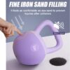soges PVC One-Piece Kettlebell with Wide Handles, Strength Training Kettlebells 5lb to 35lb Optional for Women of Different Levels, Iron Sand Filled Soft Kettlebell