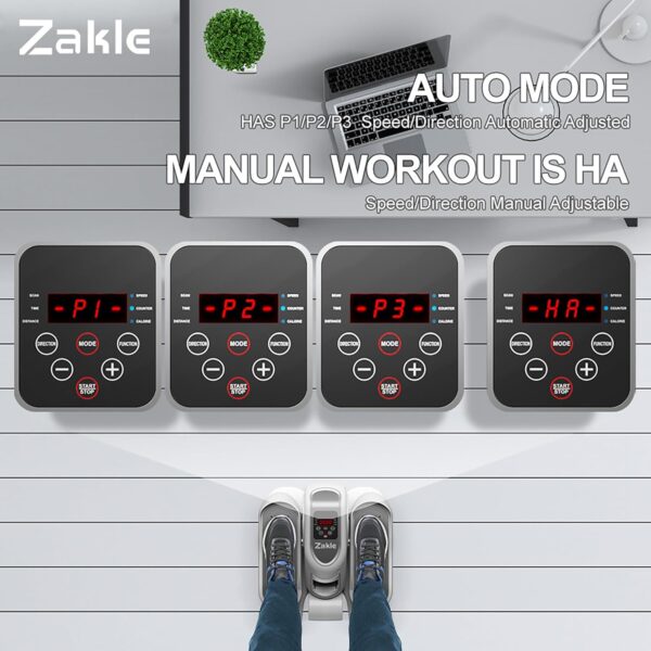 Zakle Under Desk Elliptical Machine, Ellipse Leg Exerciser w/Remote Control & 12 Adjustable Speeds, Noiseless Ellipse Leg Exerciser, Fully Assembled Elliptical Training Machine