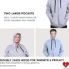71wm54k4RjL._AC_SL1500_.jpg Inspired Comforts Dialysis Port Access Unisex Hoodie with Two Way Arm Access Zip